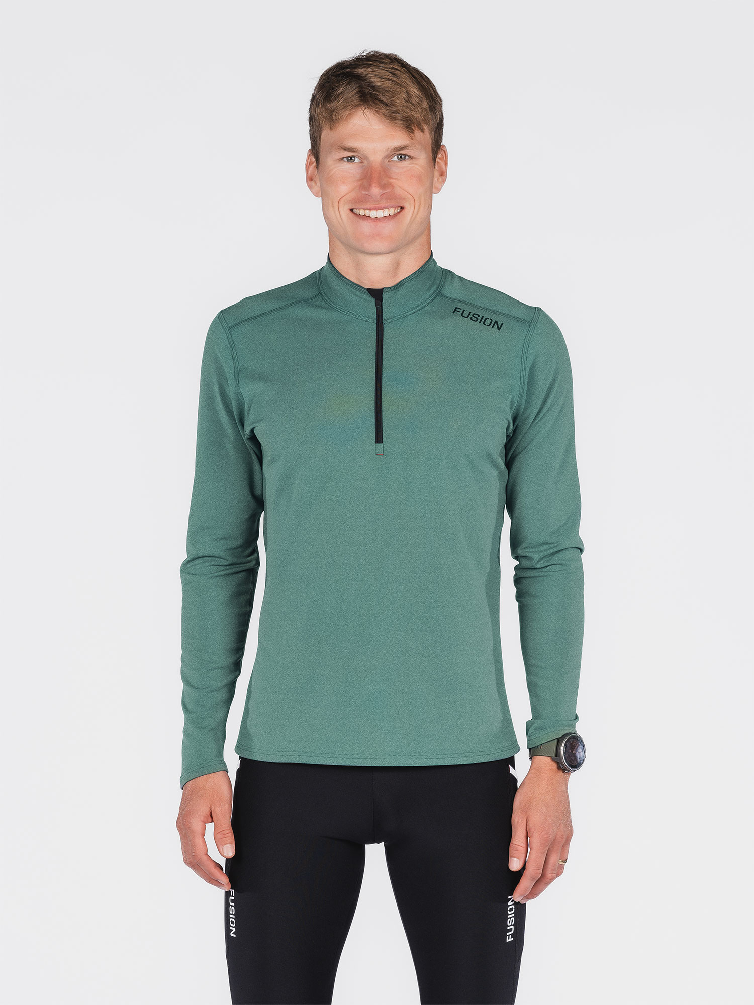 FUSION Løbetrøje, herre-Grøn