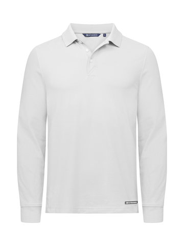 CUTTER AND BUCK Advantage Polo Long Sleeve - Herre - Hvid