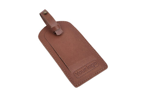Læder Bagage Tag - Mocca