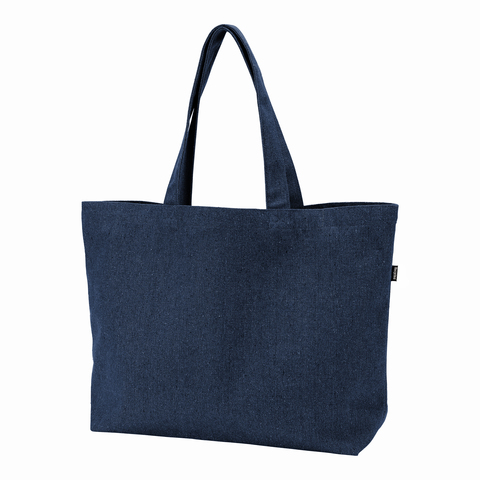 Stor Mulepose - Recycled Bomuld/Polyester Mix - Navy