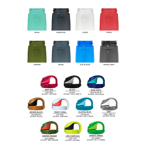 NALGENE On-The-Fly Drikkeflaske 24 oz- 0,7 L  OTF 50% genbrugsmaterialer  (bred åbning) - Farve eksempler