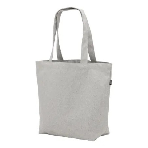 Mulepose med lang hank - 100% Recycled Bomuld/Polyester Mix - Lysegrå