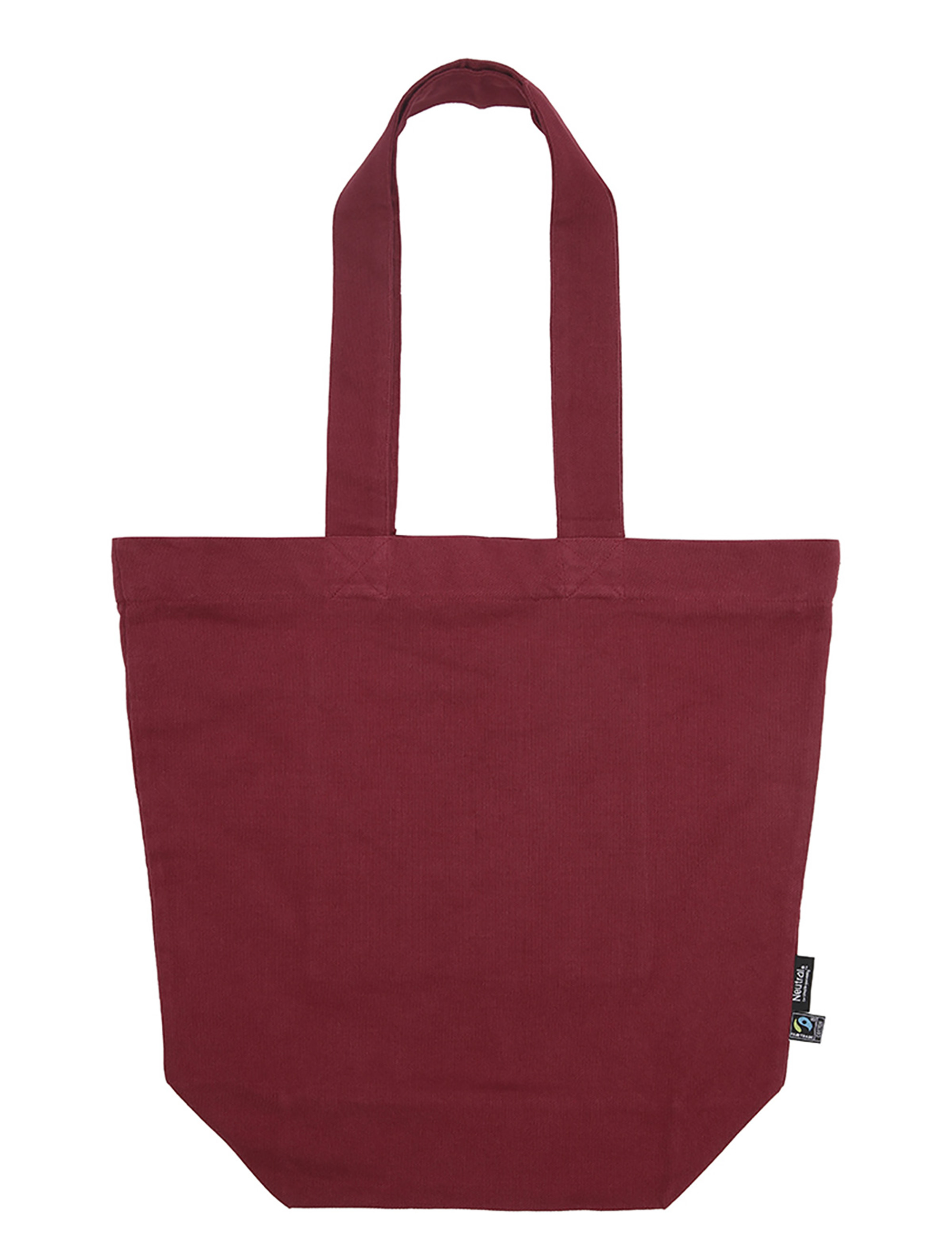 NEUTRAL Panama Totbag m. lynlås - 100% Økologisk Fairtrade Bomuld - Bordeaux Rød