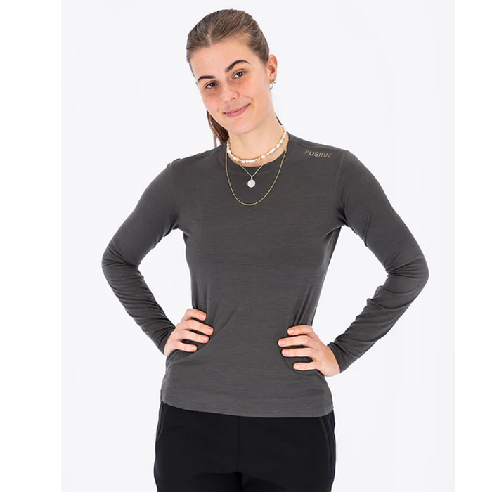 FUSION, Womens Merino 150 LS - Grå