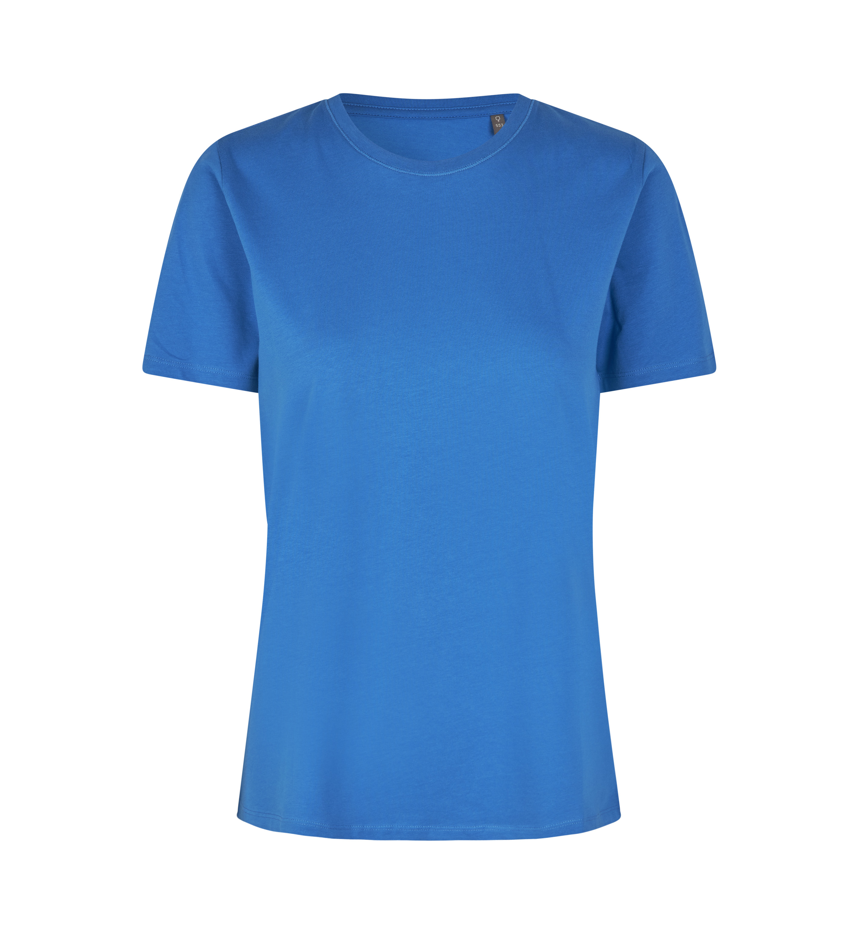 ID Økologisk O-hals T-shirt, dame - Blå