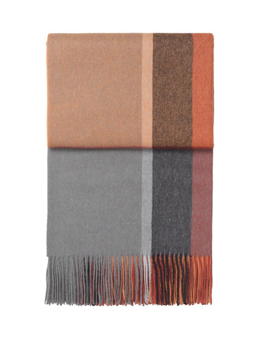 ELVANG Manhattan Plaid - Recycled alpakauld & fåreuld - Terracotta