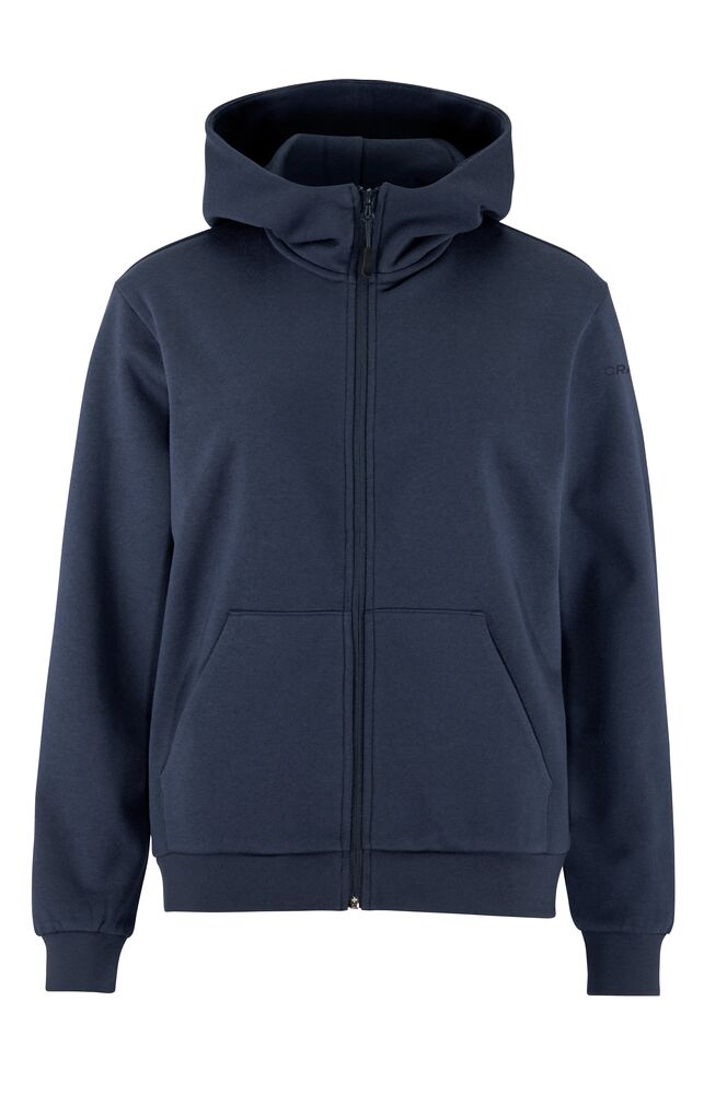 CRAFT Community 2.0 FZ Hoodie, Dame - Økologisk Bomuld - Navy