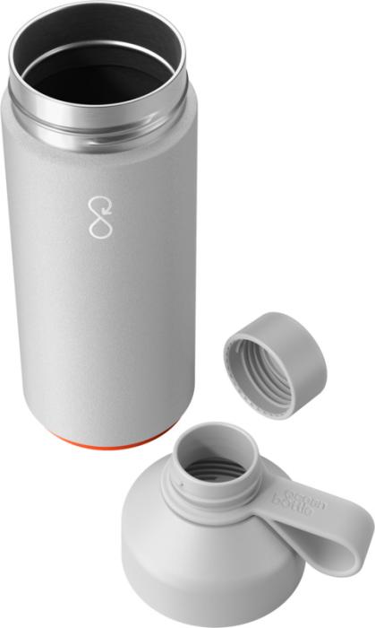 Ocean Bottle 1000 ml. vakuumisoleret vandflaske, Genanvendt Stål - Grå