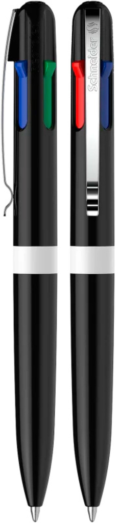 SCHNEIDER Multicolor Kuglepen - rPET - Sort/Hvid