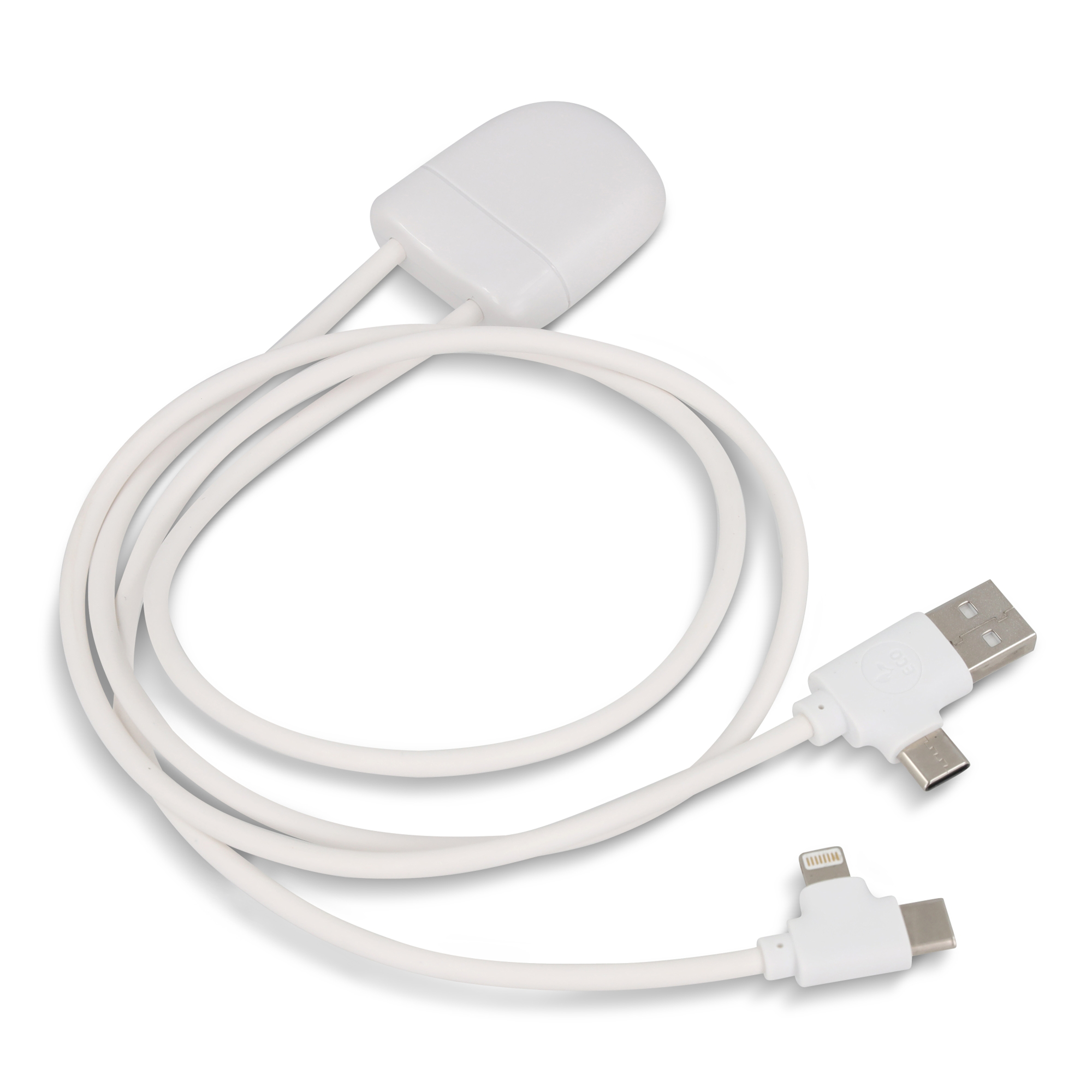 Xoopar Ice-C GRS Charging cable - rPet - Hvid