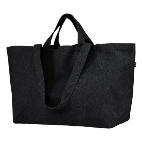 Ekstra Stor Shopper Light - Recycled Bomuld/Polyester Mix - Sort