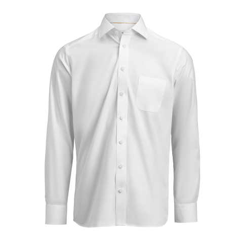 J. HARVEST & FROST YB50 Twill Pocket Slim Skjorte - Herre - Hvid