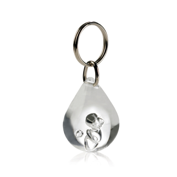 Dråbe Nøglering - Genbrugs Akryl - Klar