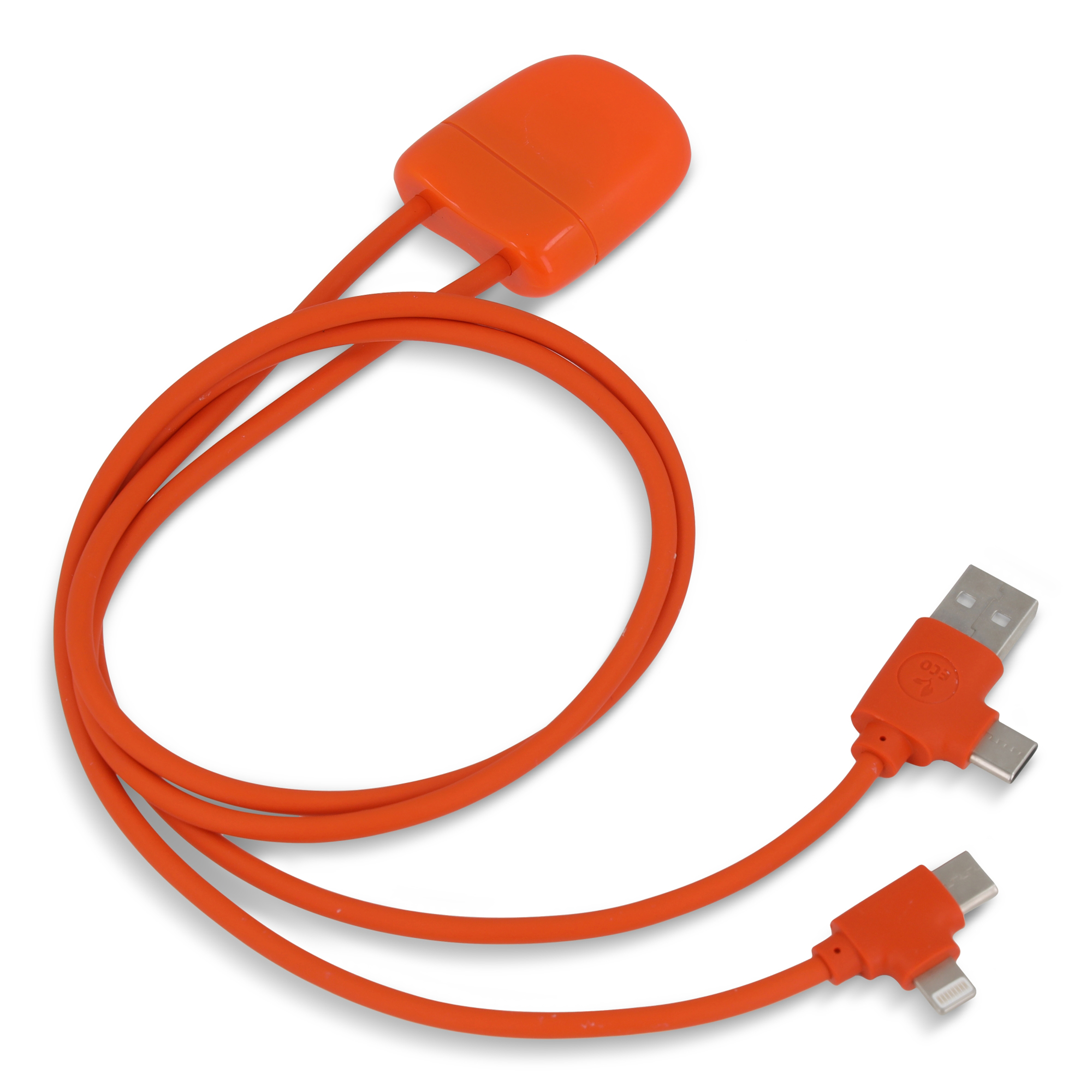 Xoopar Ice-C GRS Charging cable - rPet - Orange
