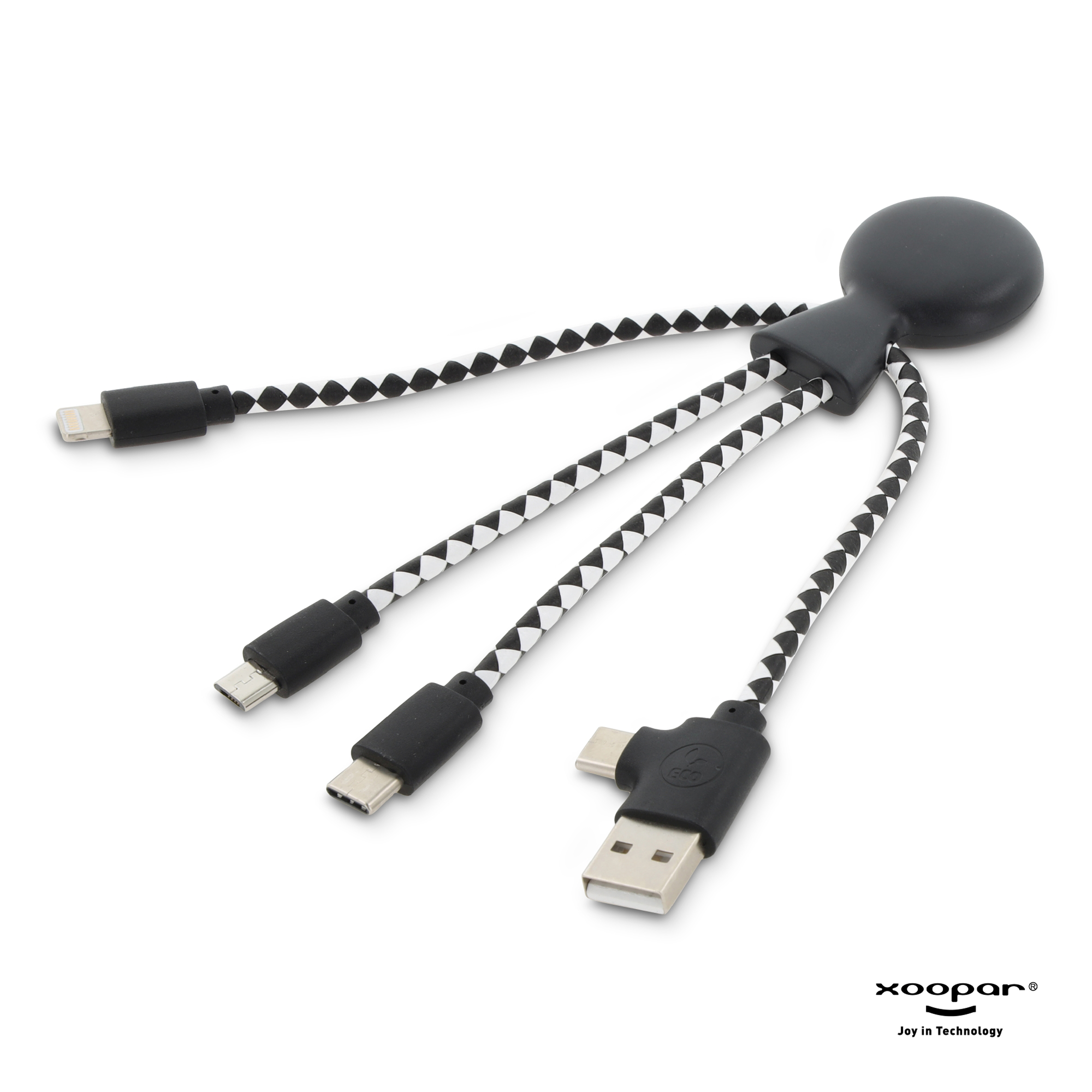 Xoopar Mr. Bio Charging cable - rPet - Sort