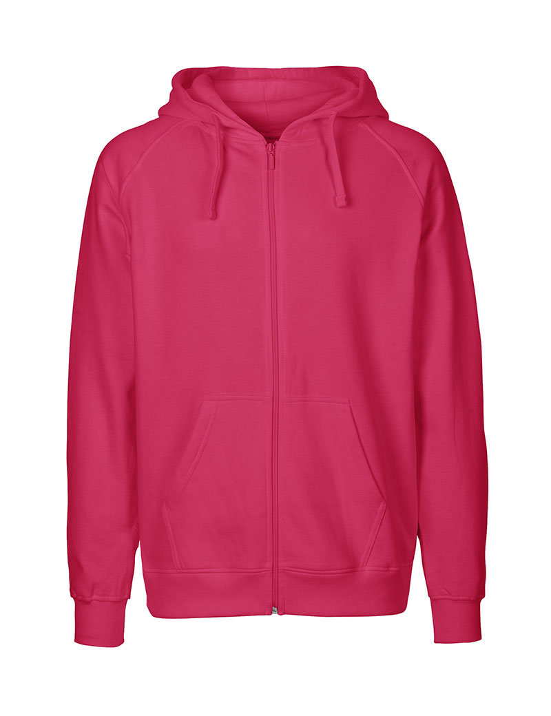 NEUTRAL Zip Hoodie, 100% Økologisk Fairtrade Bomuld-Pink