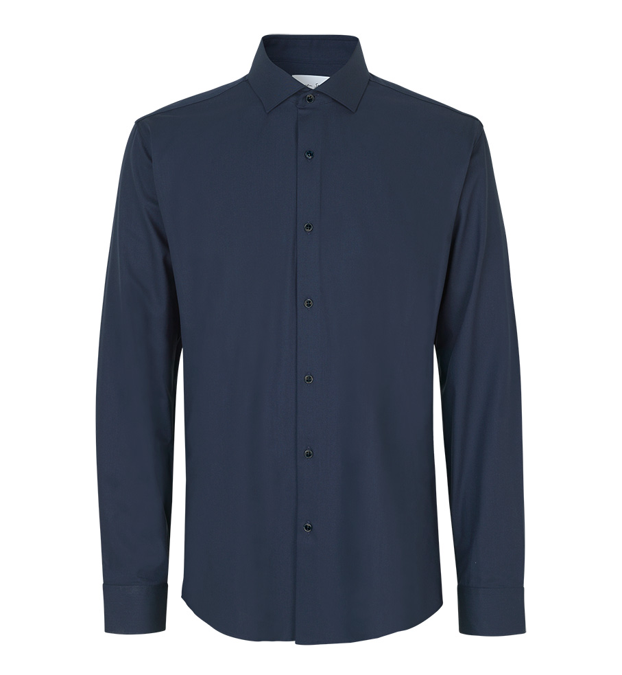 SEVEN SEAS Hybrid Skjorte, Herre-Navy