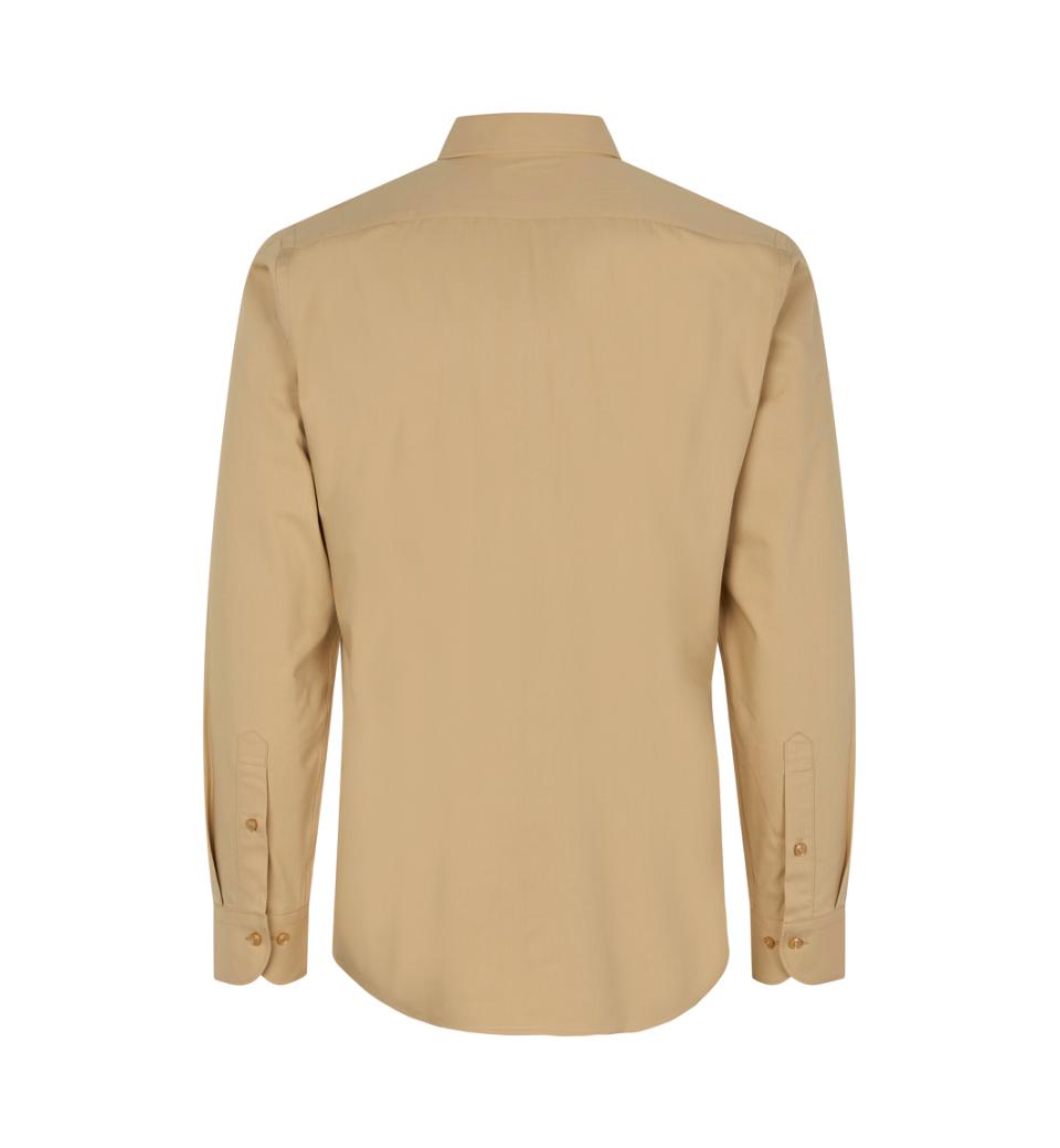 SEVEN SEAS Hybrid Skjorte - Slim-Sand