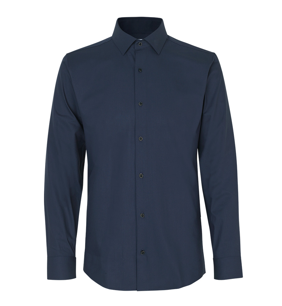 SEVEN SEAS Hybrid Skjorte - Slim-Navy