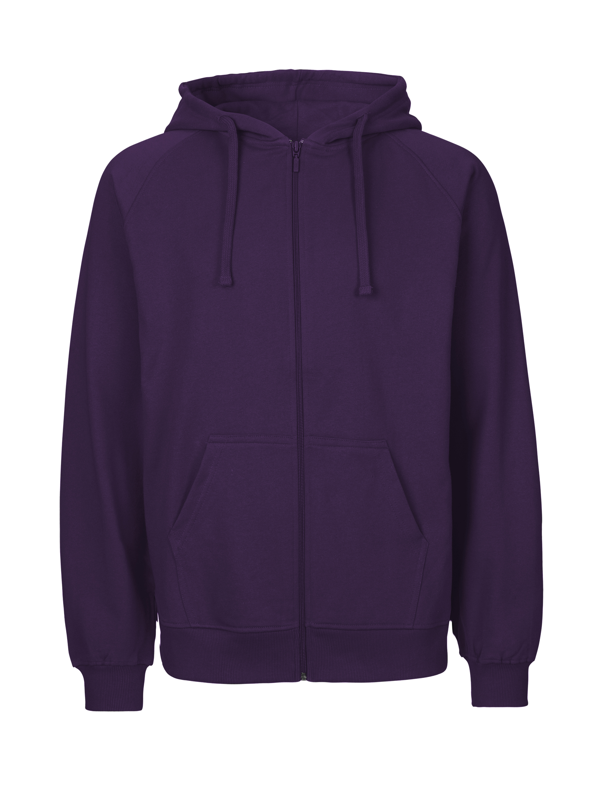 NEUTRAL Dame Zip Hoodie, 100% Økologisk Fairtrade Bomuld-Mørkelilla