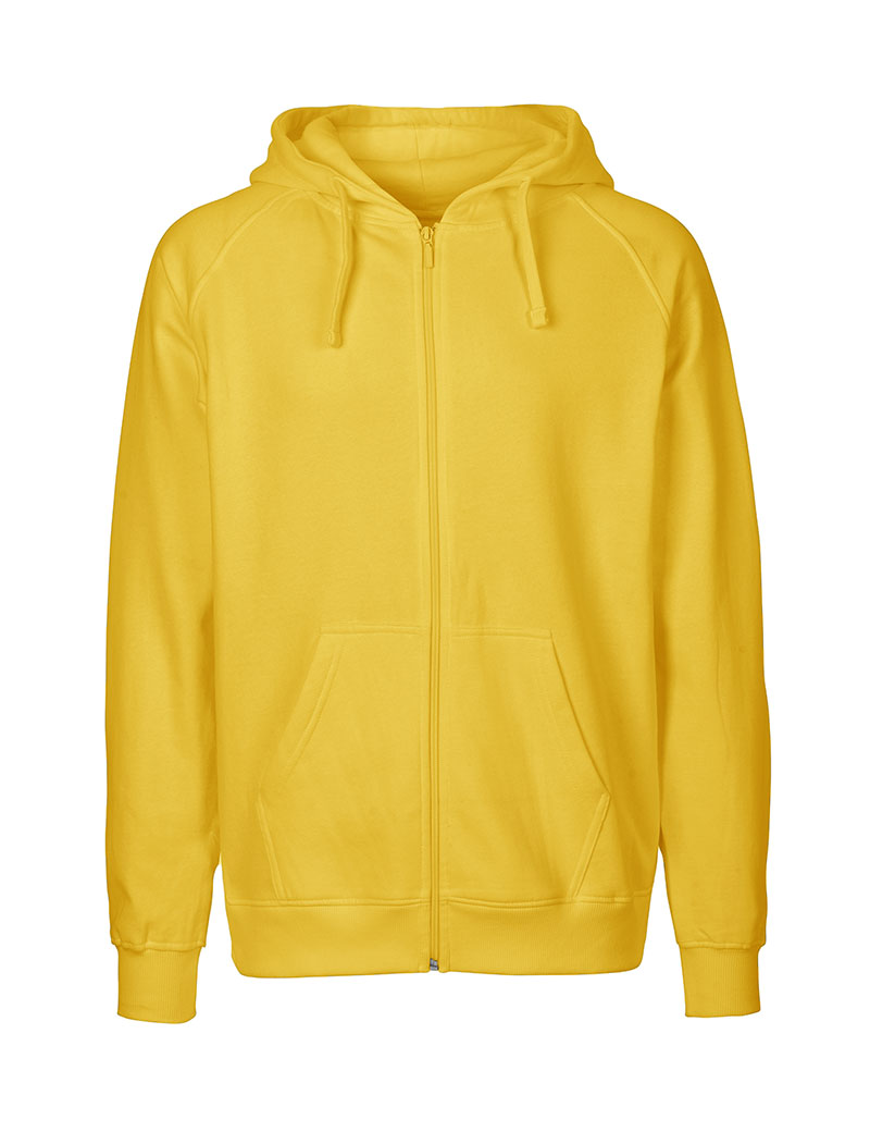 NEUTRAL Zip Hoodie, 100% Økologisk Fairtrade Bomuld-Gul