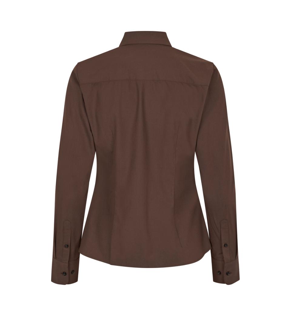 Seven Seas Hybrid Skjorte, Dame-Mocca