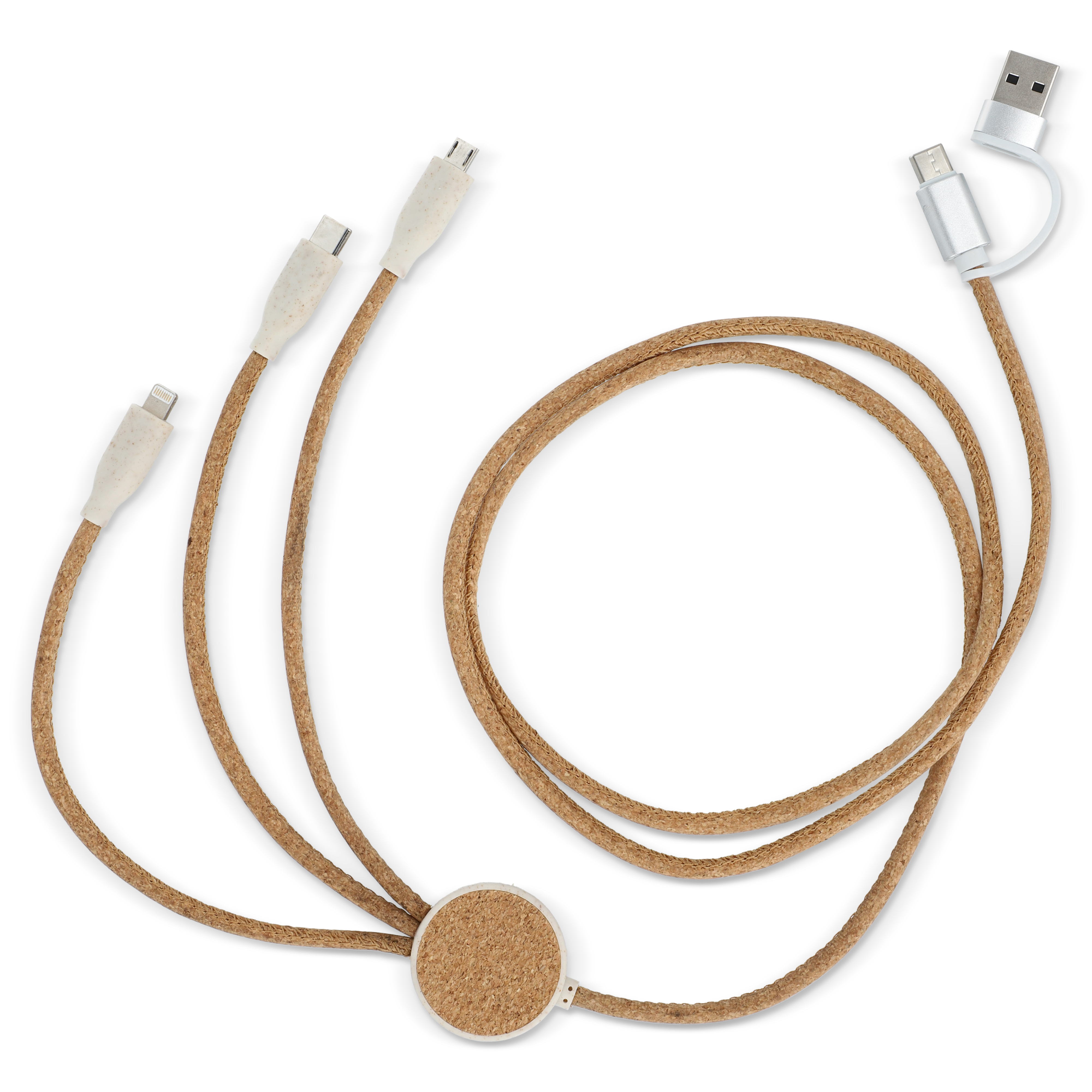 Cork 3 in 1 PD charging & data cable - Certificeret Cork