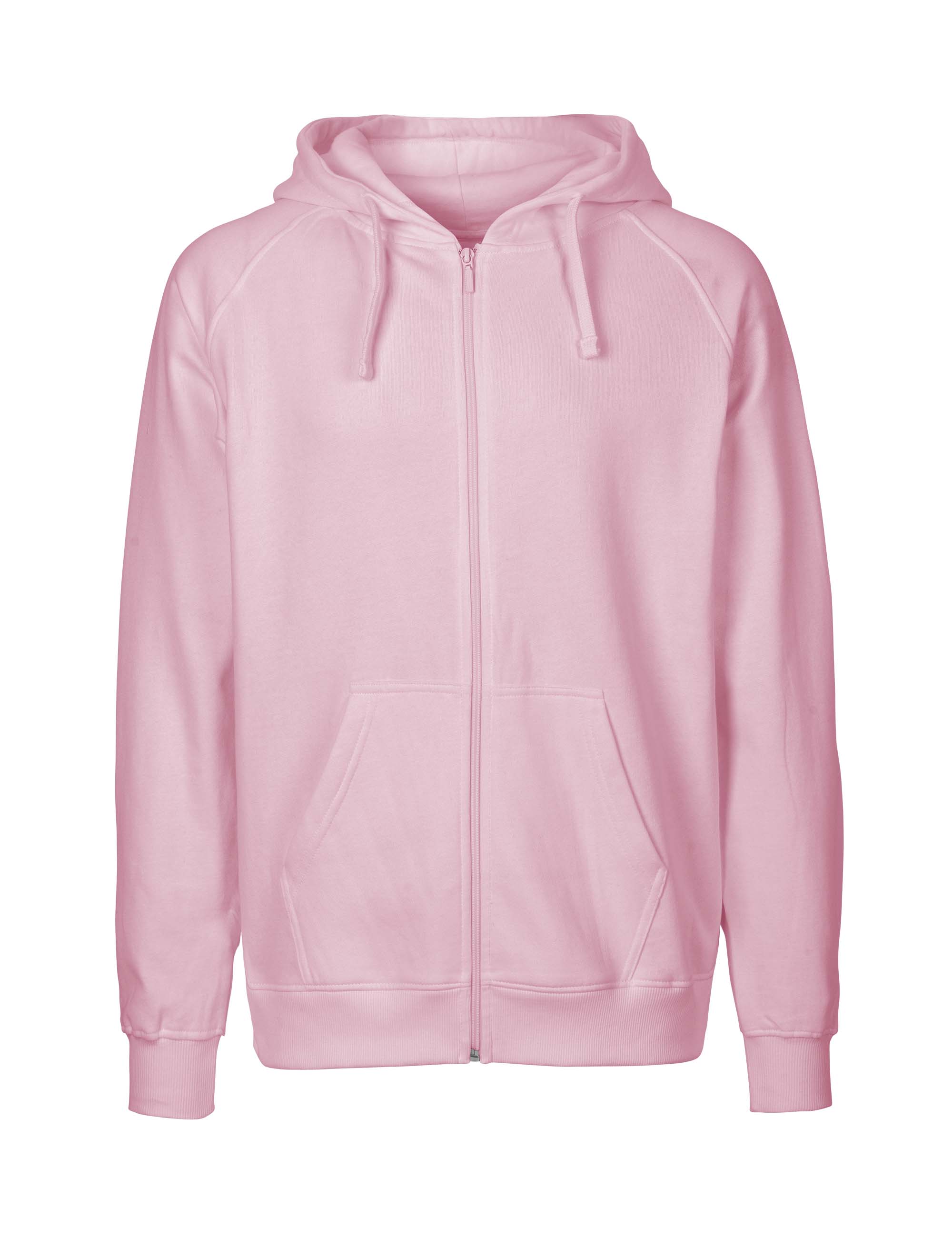 NEUTRAL Dame Zip Hoodie, 100% Økologisk Fairtrade Bomuld-Lyserød
