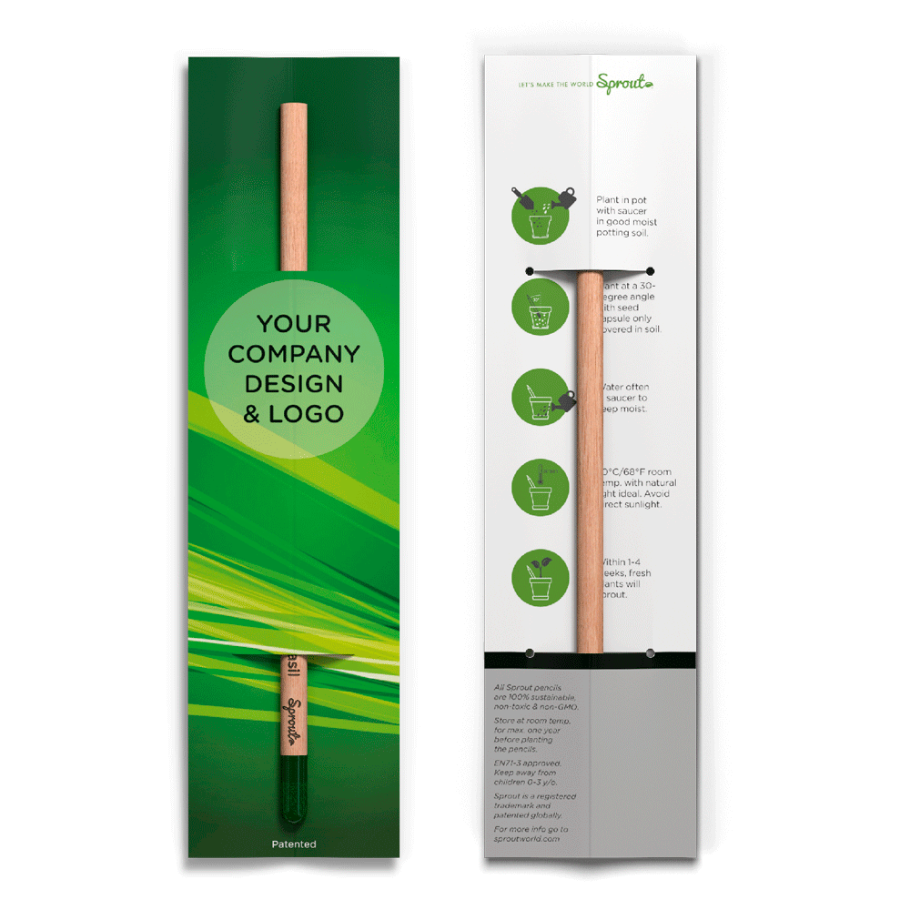 SPROUT Blyant med kort - Print-Basilikum