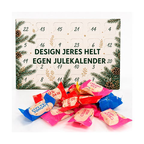 Julekalender A4 - Chokolader. KAMPAGNEPRIS VED BESTILLING SENEST 1/10