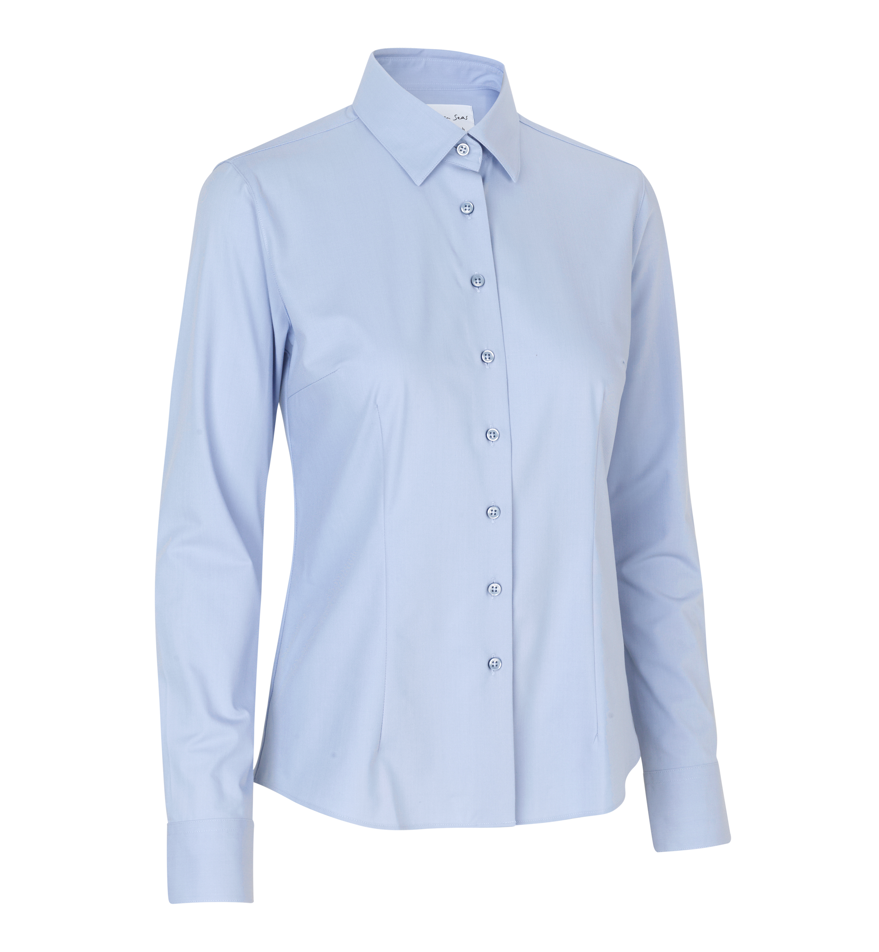 Seven Seas Hybrid Skjorte, Dame - Lyseblå