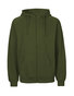NEUTRAL Zip Hoodie, 100% Økologisk Fairtrade Bomuld - Militær