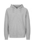 NEUTRAL Zip Hoodie, 100% Økologisk Fairtrade Bomuld - Grå melange