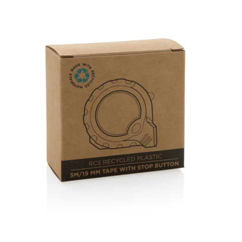 RCS 5M/19 mm genanvendt plast målebånd med stopknap
