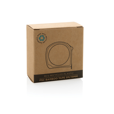 Målebånd 5M/19mm i bambus & genanvendt RCS plast