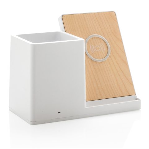 Ontario 10W trådløs oplader i bambus & RCS genanvendt plast