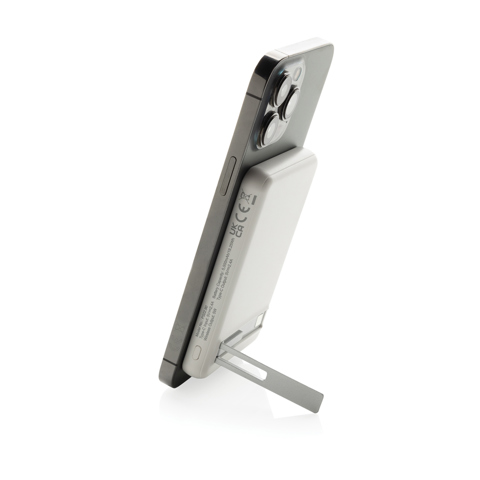 Zen RCS rplastic 5000 mah 5W magnetisk Bambus Powerbank-Hvid