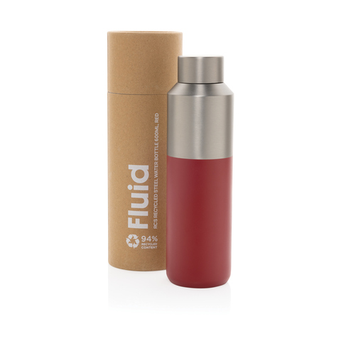 Fluid RCS certificeret 600ML vandflaske af genanvendt stål