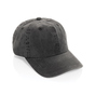BEAU AWARE™ vasket cap med 6 paneler i bomuldstwill 270g/m² - Sort