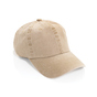 BEAU AWARE™ vasket cap med 6 paneler i bomuldstwill 270g/m² - Beige